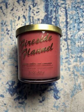 Opalhouse Fireside Flannel Candle - Rose Pink with Gold Lid
